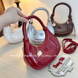 Túi nữ quai cầm + đeo chéo size 20 dáng bầu form cứng cáp kèm phụ kiện full màu