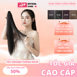 Tóc giả ngoặm thẳng, tóc ngoặm đuôi ngựa thẳng cao cấp