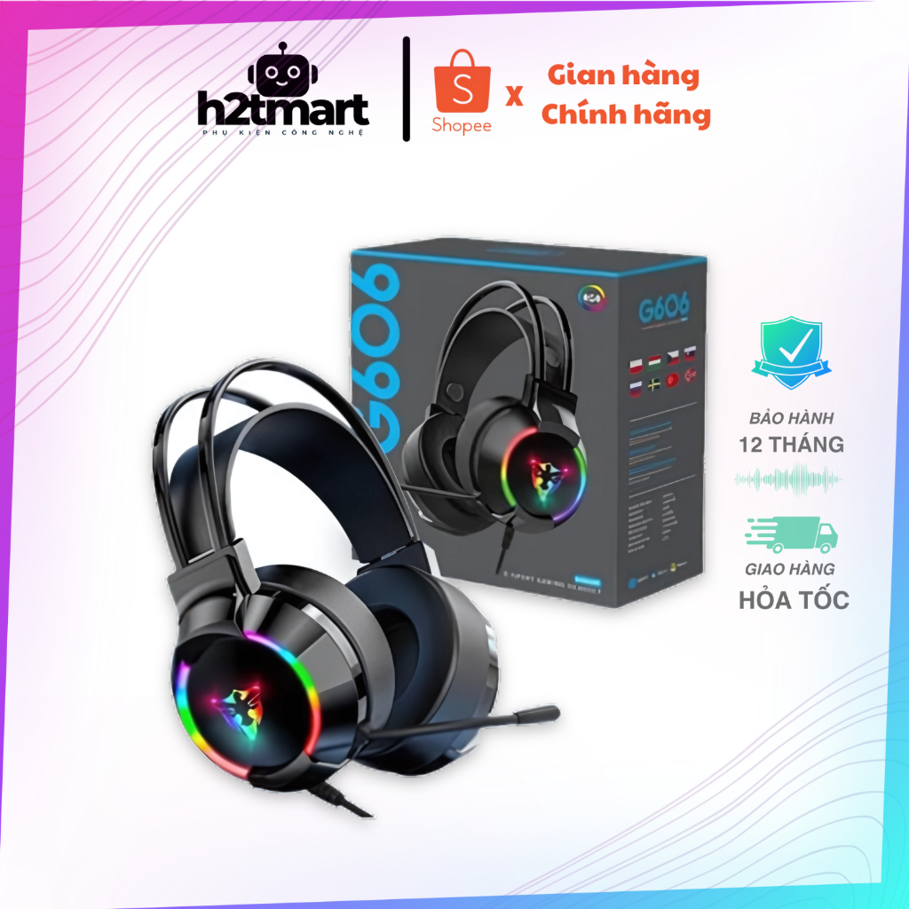 Tai Nghe Có Dây Gaming PC Có Mic G606, G608 Âm Thanh Đỉnh Chiến Game Siêu Ngon Cho Game FPS,MOBA