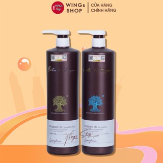 Cặp Dầu Gội Xả Biotin Collagen Lux Brown 1000ML Giảm Rụng, Kích Mọc Tóc, Ngăn Ngừa Gàu | Wings Shop