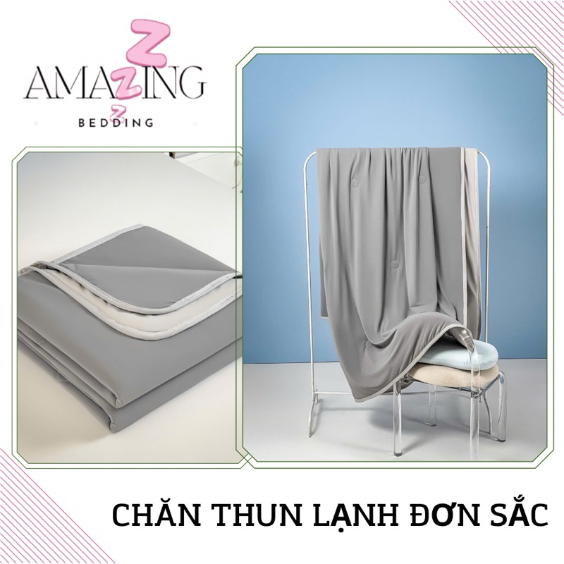 Chăn thun lạnh cao cấp đơn sắc sang trọng, hiện đại chất liệu mát mịn, kích thước 2m-2m3