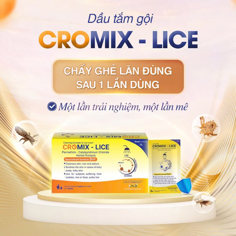 🌿 DẦU TẮM GÓI CROMIX-LICE - CÔNG THỨC MẠNH MẼ BẤT BẠI ĐÁNH BAY CHẤY-GHẺ 🌿