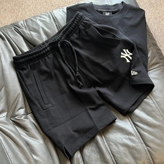 [Chính Hãng] Quần Short Nỉ Ne.w Er.a - Đen Logo NY
