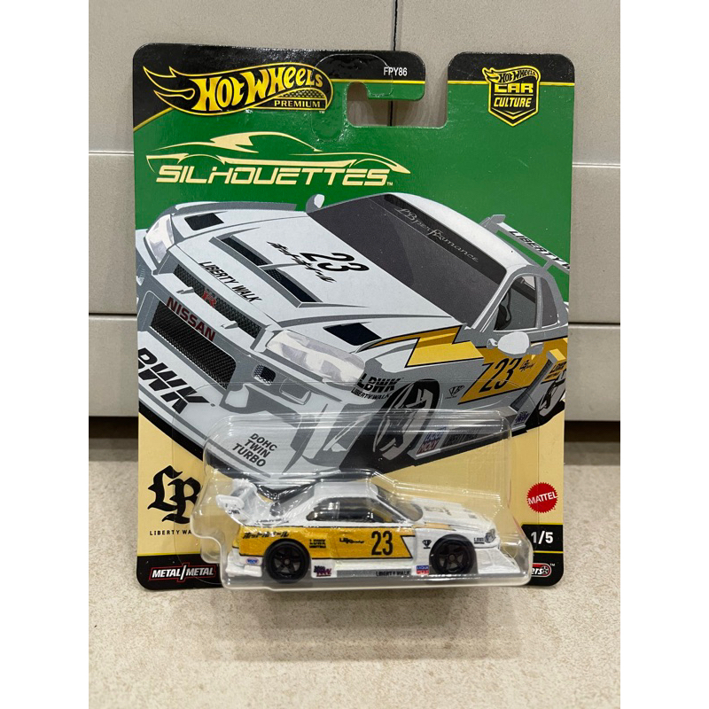 Xe mô hình đồ chơi bánh cao su Hotwheels 1:64 PREMIUM - SILHOUETTES - LB-ER34 Super Silhouette Nissa