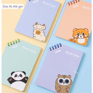  Sổ lò xo chéo A6 A5 KLONG ruột Dash Caro  5x5  Dash Line 120 trang 100gsm MS 950 951 961 962 