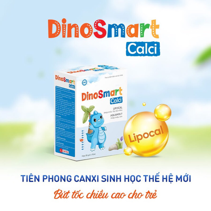 CANXI sinh học lipocal DinoSmart hỗ trợ tăng cường hấp thu canxi vào xương giúp xương và răng chắc k