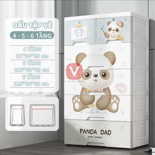 [ XẢ KHO ] Tủ Nhựa Lắp Ghép V-BABY T2S Đựng Đồ Cho Trẻ Nhiều Ngăn Tiện Ích