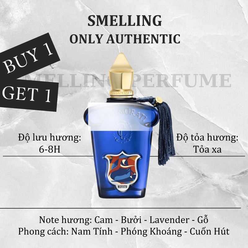 [CHÍNH HÃNG] Mẫu thử nước hoa Mefisto EDP Nam Tính - Phóng Khoáng - Lịch Thiệp