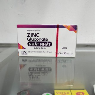  ZinC Kẽm Gluconate Nhất Nhất  - Bổ sung Kẽm Giúp Tăng Cường Sức Khỏe Sức Đề Kháng 