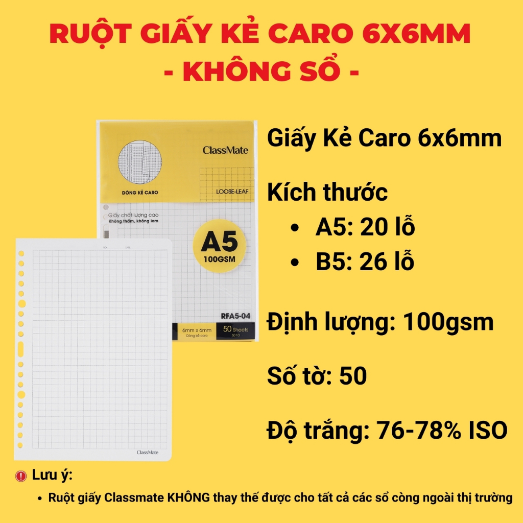 Sổ Còng B5 A5 Binder 8 Còng Kim Loại Chắc Chắn Đựng 300-400 Trang