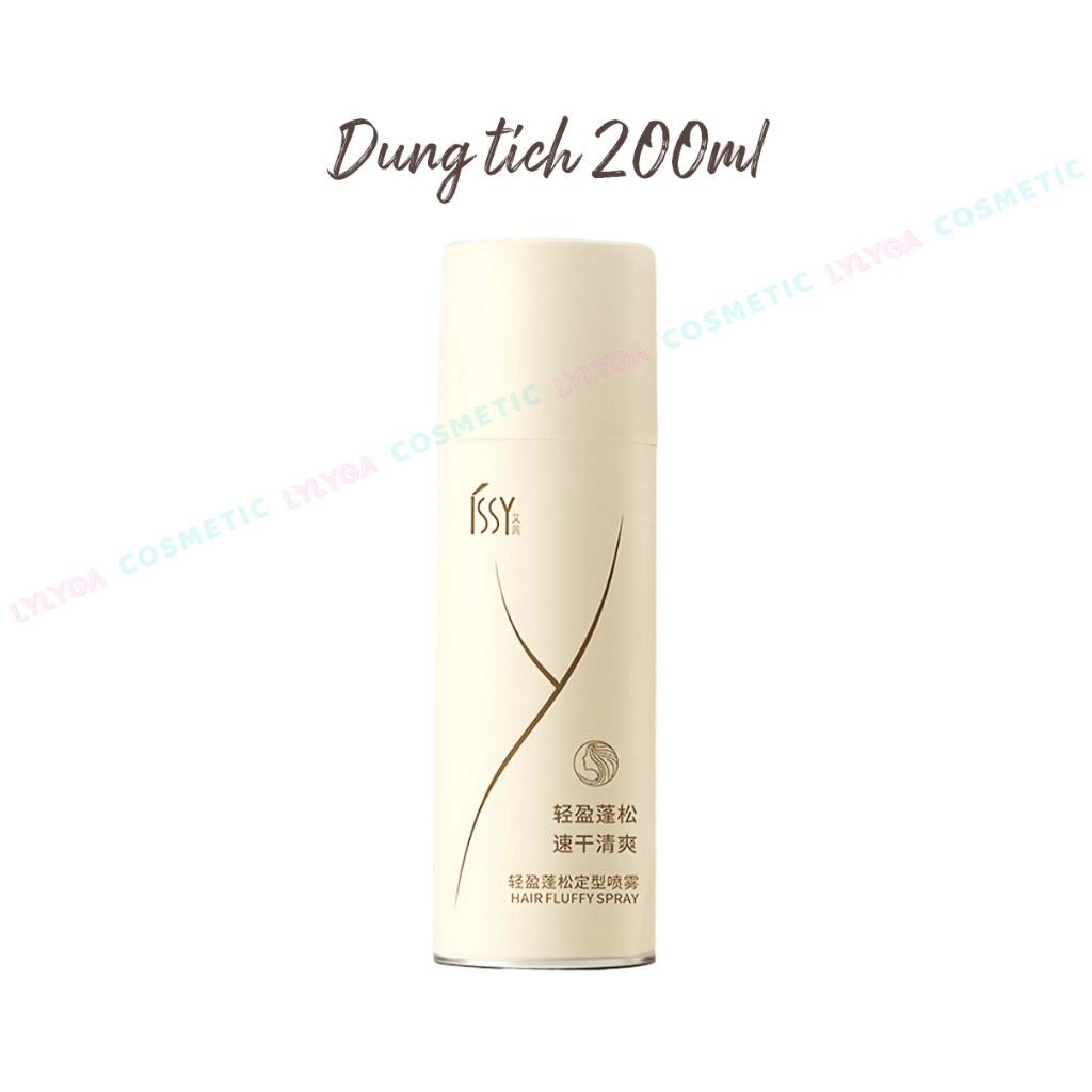 Gôm xịt tạo phồng tóc mềm giữ nếp ISSY LYLYGAGA 200ml chai xịt tạo phồng tóc mái không cứng tóc và giữ nếp tốt