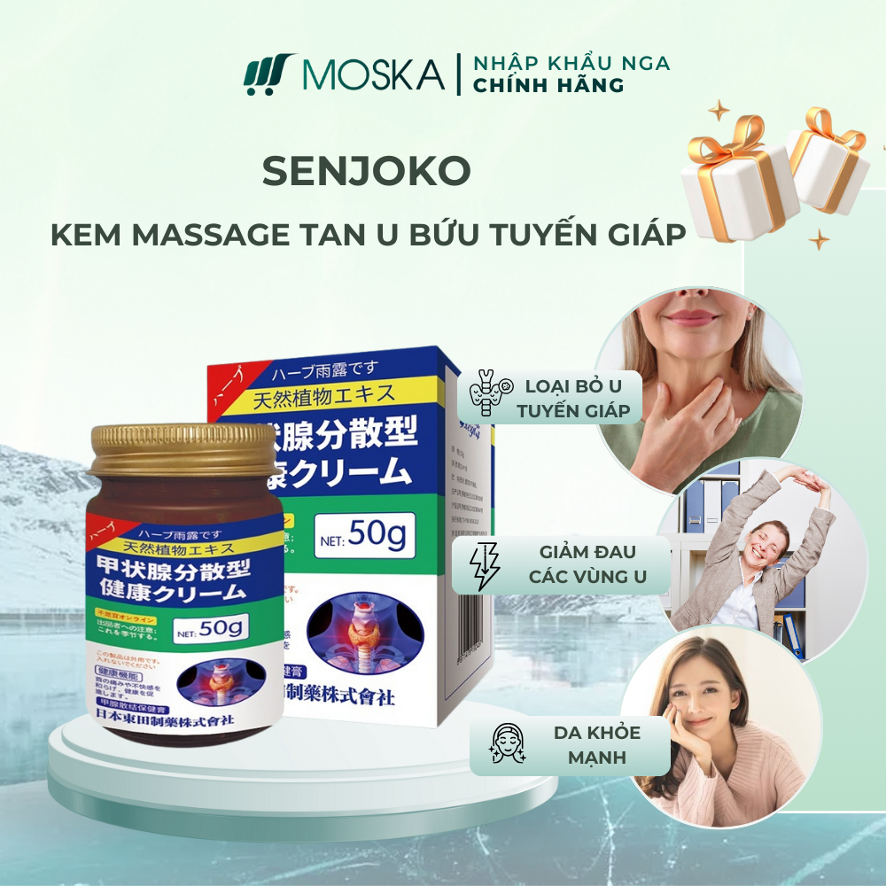 KEM ĐÔNG Y CỔ TRUYỀN TAN RÃ U TUYẾN GIÁP SENJOKO NHẬT BẢN 50GR GIẢM TÌNH TRẠNG SƯNG ĐAU KHÓ NUỐT, CẢI THIỆN BƯỚU CỔ| Mos