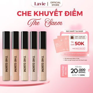  Kem che khuyết điểm The Saem Cover Perfection Tip Concealer SPF28 PA++ 6.5g lớp nền mỏng nhẹ không bí da 