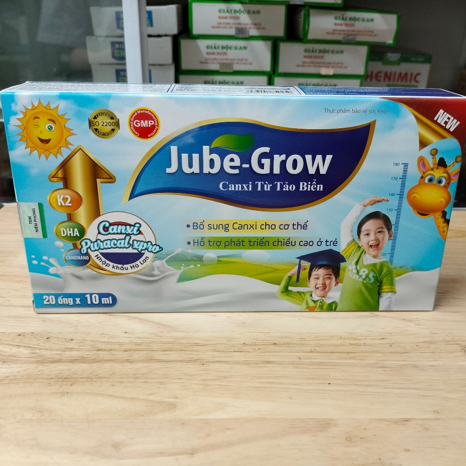 Canxi Hữu cơ Nanopharco JUBE-GROW Tâm Phúc - Bổ sung Canxi Vitamin D3 giảm nguy cơ còi xương ở trẻ e