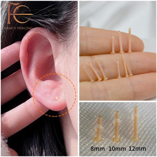  Khuyên Thuỷ Tinh Màu Da Giấu Lỗ Xỏ  Khuyên Trong Suốt Giấu Lỗ 