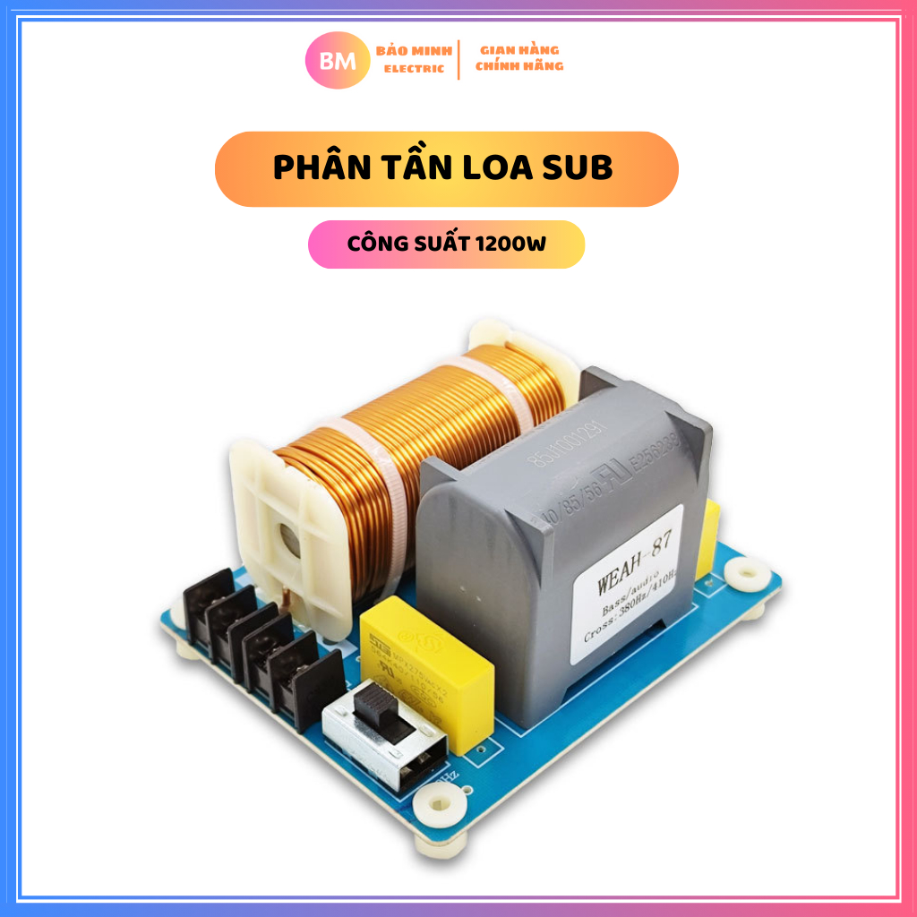 [Giá 1 mạch] Phân tần loa SUB Weah-87 nhập khẩu cao cấp - Mạch cắt loa Sub hơi Bass 30, 40, 50 công 