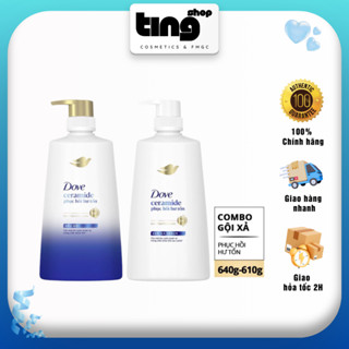 Dầu gội , dầu xả Dove Phục Hồi Hư Tổn 640g + kem xả 610g Ngăn Gãy Rụng Tóc