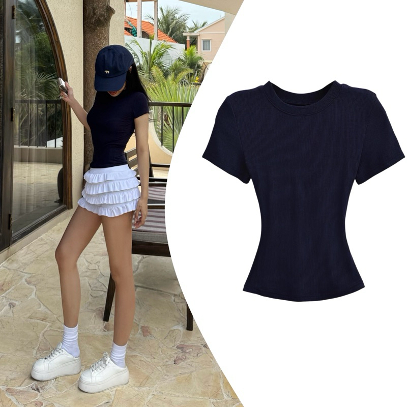 [ SLIM TEE] Áo thun Baby Tee DANEJI Siêu Ôm body, thun tăm lạnh chất co dãn M208 | BigBuy360 - bigbuy360.vn