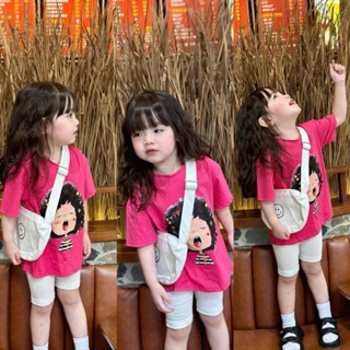  Set bộ legging cho bé gái hình cô gái tóc xoăn set áo thun quần legging siêu co dãn trẻ em,TPKIDS M1007  