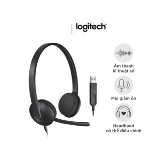 Tai nghe Logitech H340,  kết nối cổng USB, có micro - Hàng chính hãng, bảo hành 2 năm (Hộp mới)