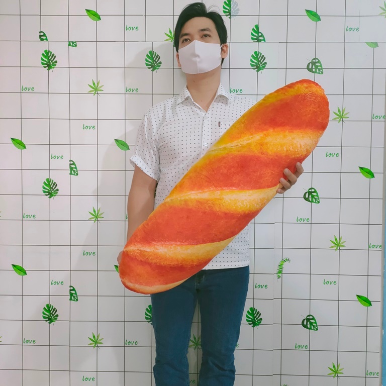 GỐI ÔM BÁNH MÌ 3D [65cm]