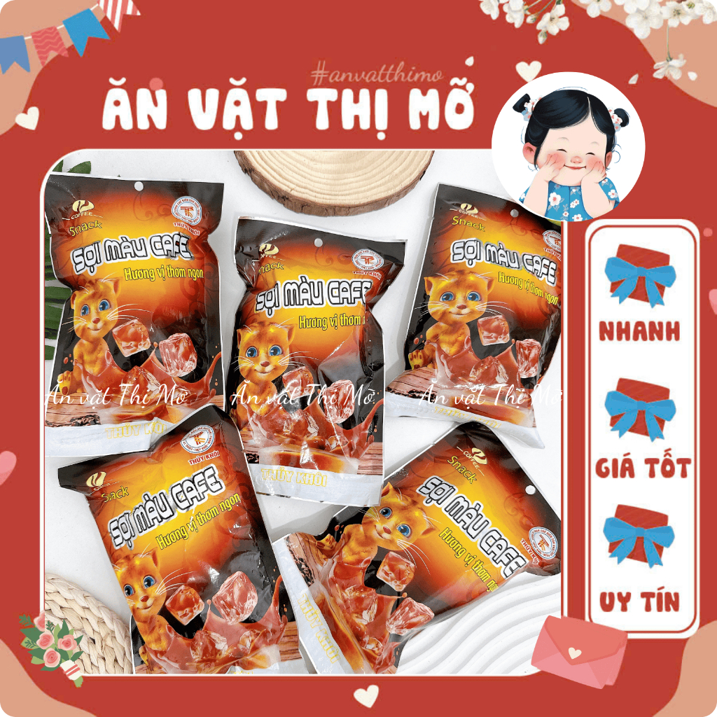 [BỊCH 30 GÓI] Snack Sợi Màu Cafe Tăm Cay Sợi HOT, đồ ăn vặt tuổi thơ, Que Tăm Cay Tuổi Thơ