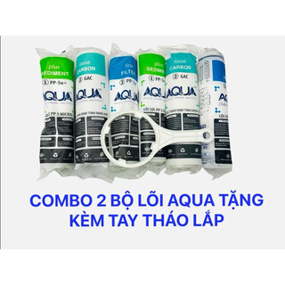   TẶNG TAY VẶN  Bộ 6 Lõi Lọc nước 1 2 3 AQUA  Chính Hãng |  Dùng được cho mọi loại máy lọc nước gia đình máy lọc nước RO 