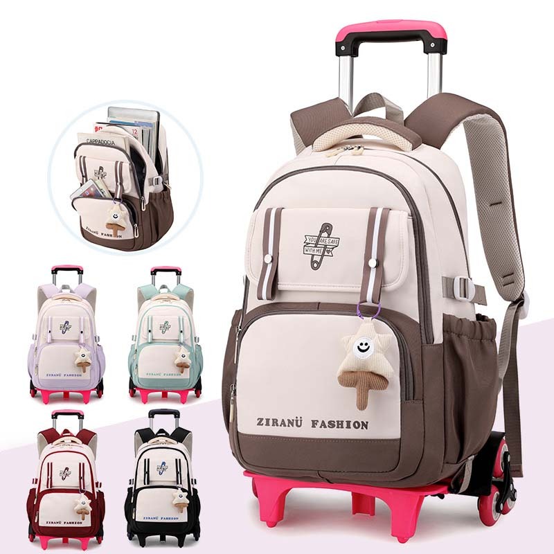 Balo học sinh có bánh xe kéo sức chứa lớn CL5181