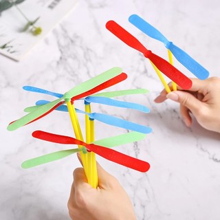 Set 2 chiếc chong chóng tre nhựa xoay tay đồ chơi chong chóng chuồn chuồn tuổi thơ cho bé