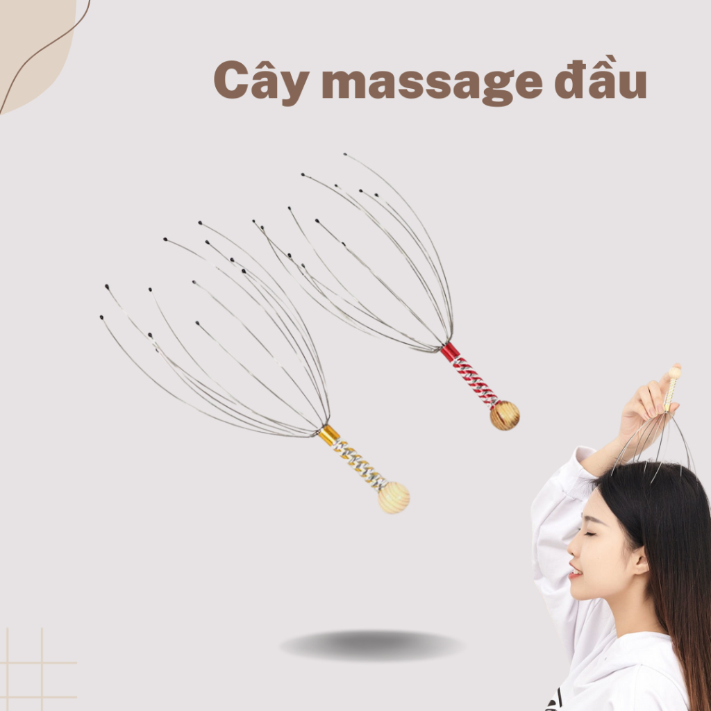 Cây massage đầu bạch tuộc, massage đầu