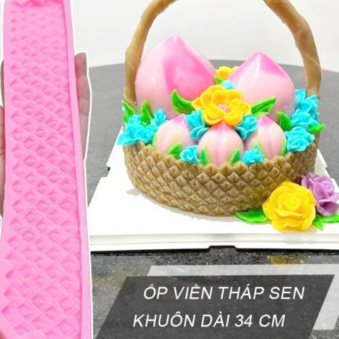Khuôn silicon ốp viền tháp sen 34cm