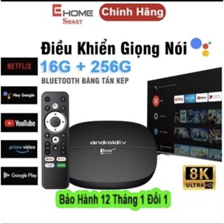 Android TV Box Bluetooth tân số đôi kết nối wifi 5G.16+256GB TV hỗ trợ điều khiển bằng giọng nói