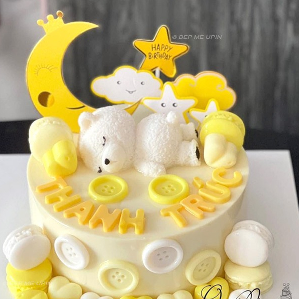 Khuôn gấu đại nằm khuôn silicon gấu teddy nằm 12cm