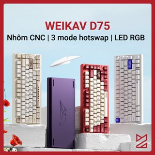 Bàn phím cơ Weikav D75 - Kit bàn phím nhôm 3 mode