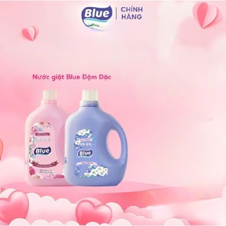 Thùng 4 Can Nước Giặt Xả Blue 2L Hương Thảo Mộc Và Nước Hoa  - Can 2L Đậm Đặc - Thơm Lâu