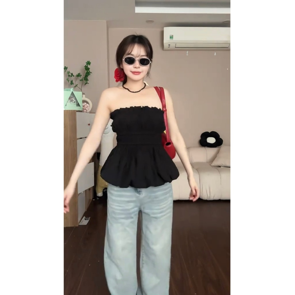 ÁO BÍ CUP NGỰC DÁNG XÒE CHẤT GIÓ SẦN ÁO QUÂY 2 LỚP CUP NGỰC DÁNG BÍ 2025 | BigBuy360 - bigbuy360.vn