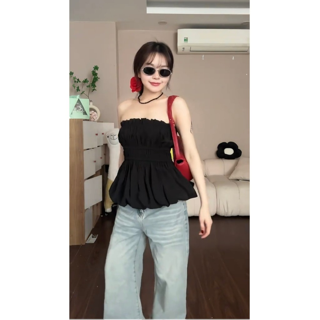 ÁO BÍ CUP NGỰC DÁNG XÒE CHẤT GIÓ SẦN ÁO QUÂY 2 LỚP CUP NGỰC DÁNG BÍ 2025 | BigBuy360 - bigbuy360.vn