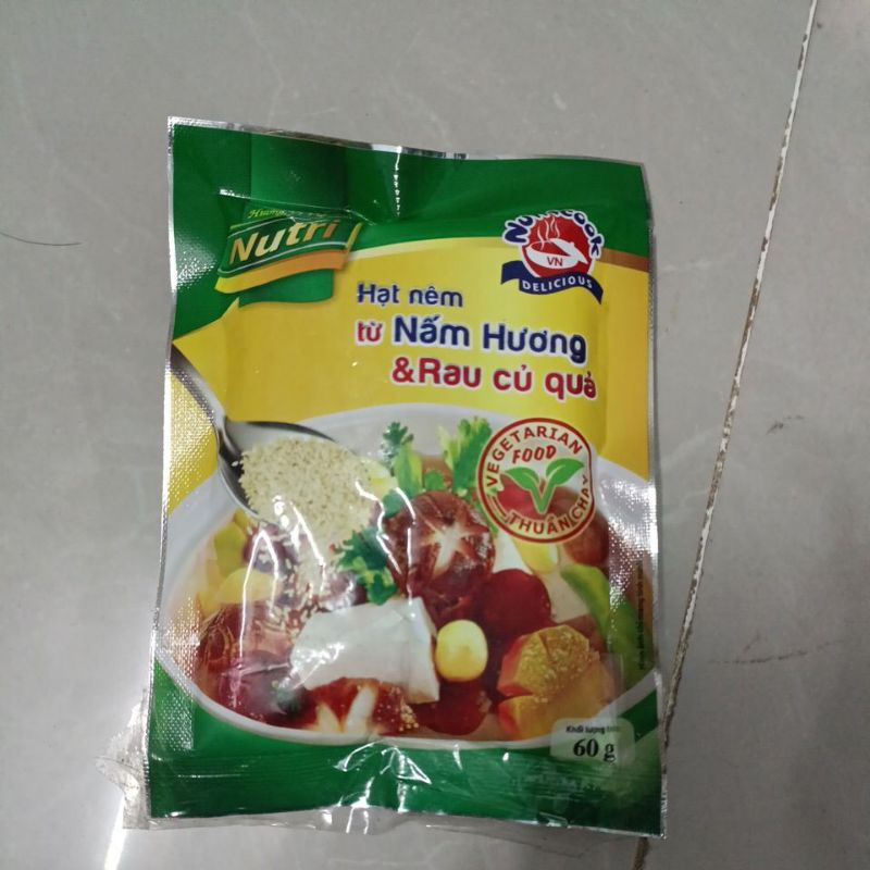 Combo 1/3/5 hạt hêm nấm chay Nutricook gói 60g