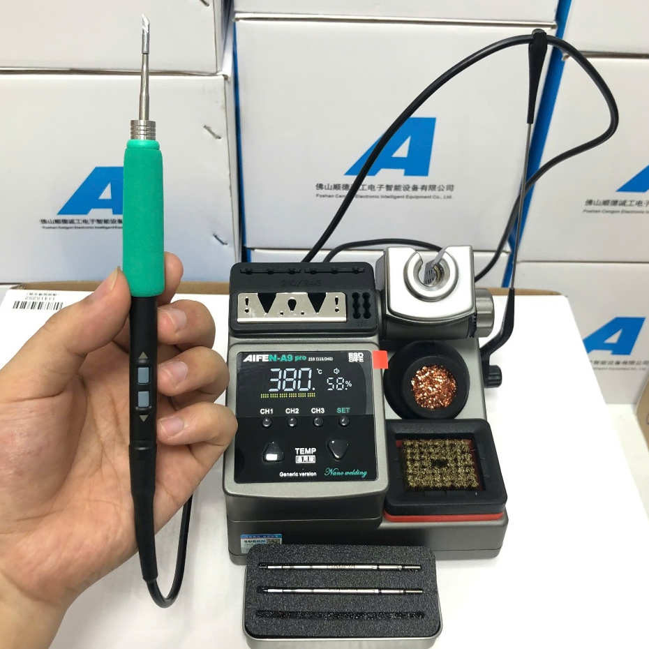 Máy Hàn Aifen A9 Pro Kèm Tay Hàn C210 Điều Chỉnh Nhiệt Trực Tiếp, 3 Mũi C210 | Siêu Thị LPK