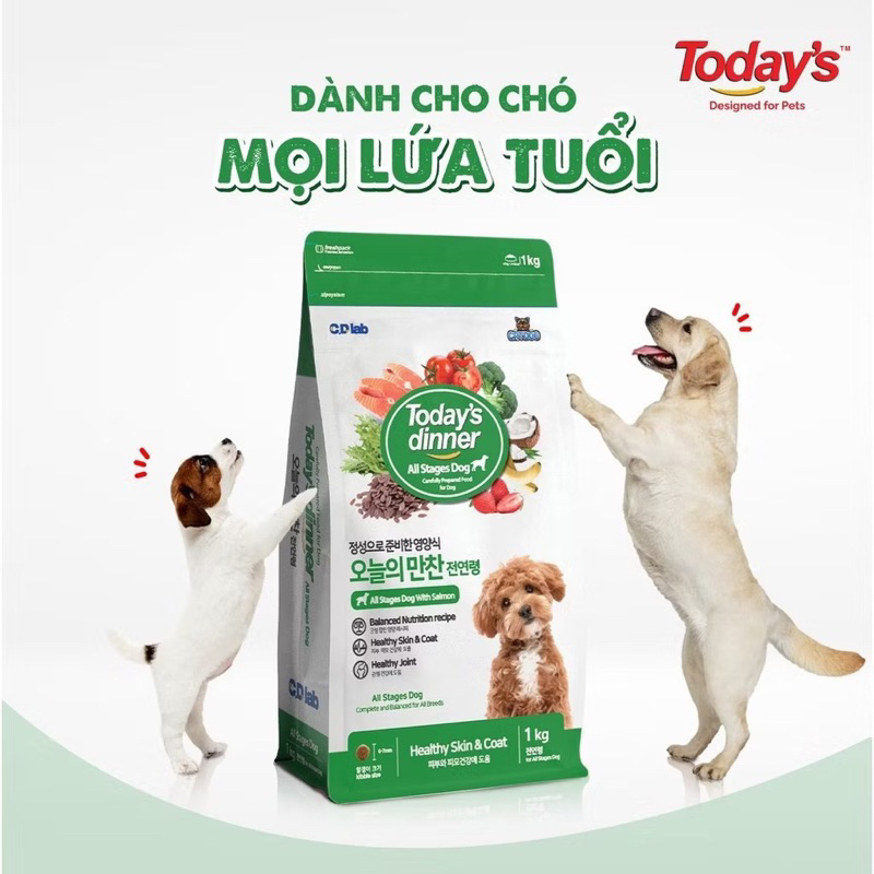 Thức Ăn Cho Chó Today Dinner All Life Bao 1 Kg - Thức Ăn Hạt Cho Chó Mọi Độ Tuổi - KPETMART - Hạt Ch