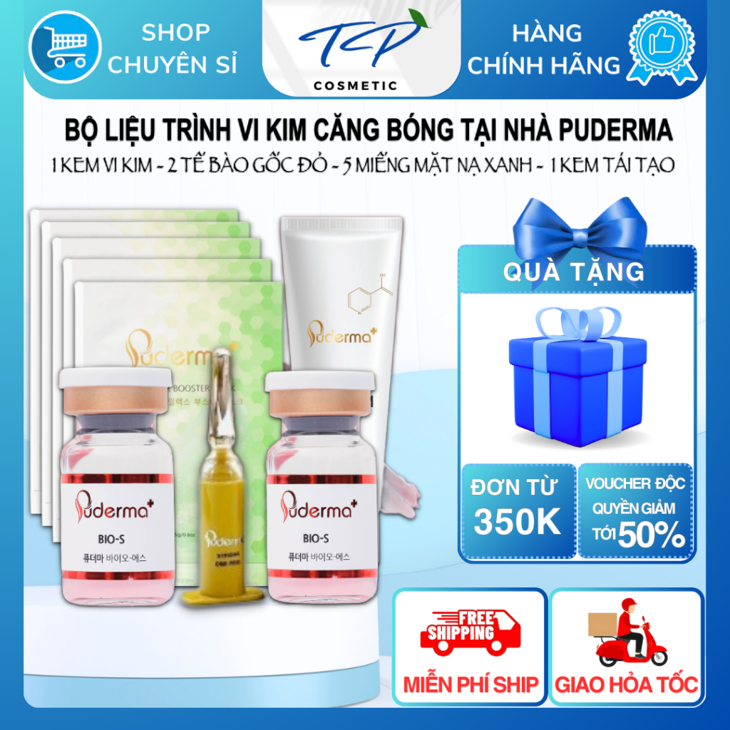 Bộ Liệu Trình Vi Kim Sinh Học Puderma với Tế Bào Gốc Đỏ Puderma và Tế Bào Gốc Nám Puderma