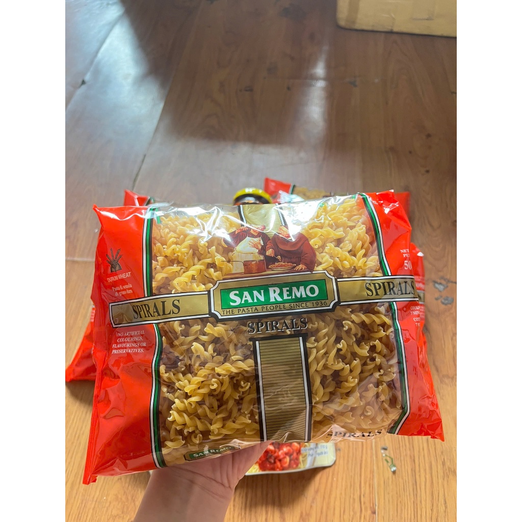 Nui San Remo 500g dạng nui ống Penne, nui xoắn Spirals, nui Elbows