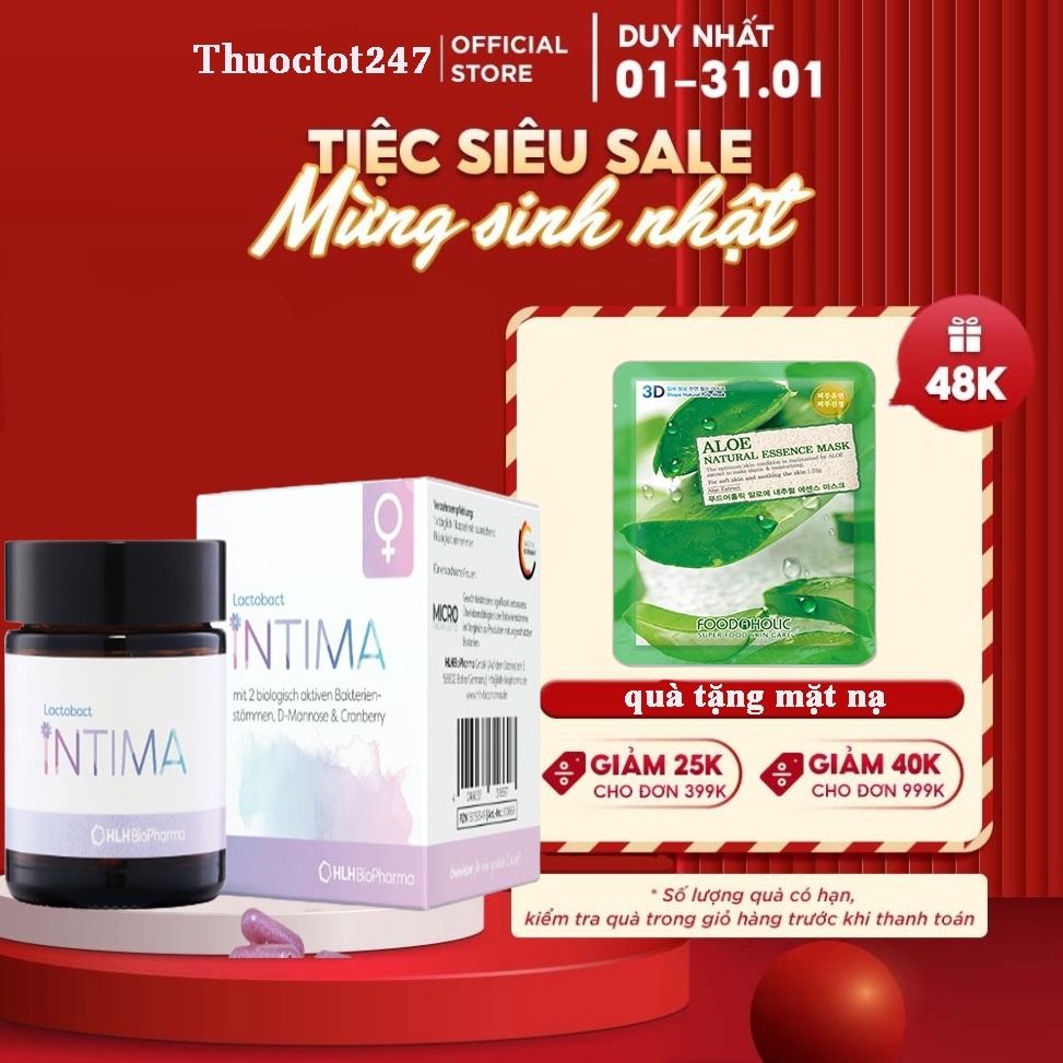 Lactobact Intima - Men Vi Sinh Phụ Khoa Giúp Xử Lý 12 Vấn Đề Phụ Khoa - 30 Viên