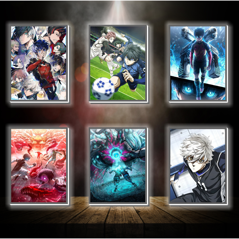 Tranh đèn led 3D đổi màu Blue Lock - Tranh đèn led 3D ANIME trang trí bàn làm việc, đèn ngủ