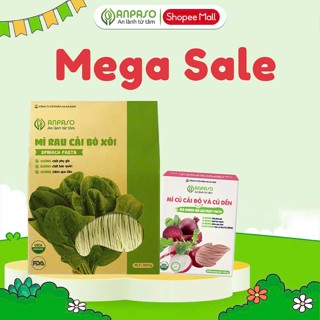 Mì Rau Củ Hữu Cơ Organic Anpaso - Phù hợp làm Mì Chay, Mỳ Trộn, Spaghetti, Không Chiên - Không Nóng