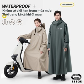 Áo mưa bít kín 888GD đi xe máy siêu bền chống thấm Áo mưa một mảnh fashion cho 1 người [Mẫu mới]