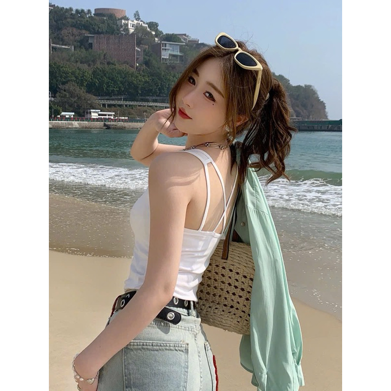 Áo Ba Lỗ Dây Chéo Lưng Có Mút Ngực, Áo Dây To Cổ Vuông Siêu Cá Tính (BigSize) 33 | BigBuy360 - bigbuy360.vn