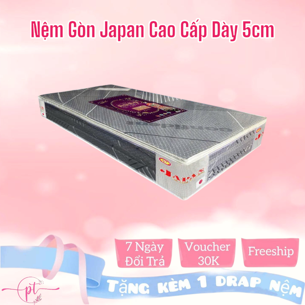 Nệm Gòn Japan Cao Cấp Gấp 3 Dày 5cm Đủ Size ( Giao Màu Ngẫu Nhiên )