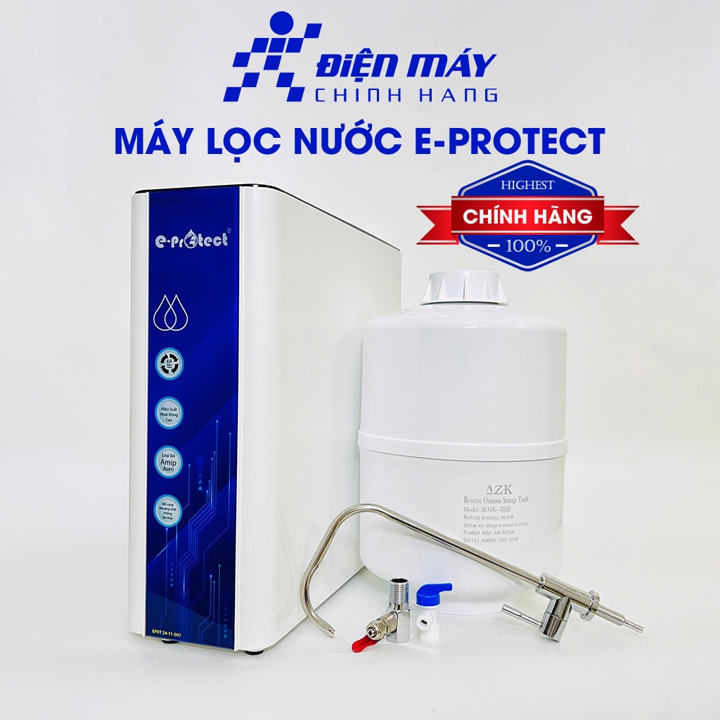 Máy Lọc Nước E-PROTECT Siêu Nhỏ Gọn lắp gầm tủ bếp sử dụng Uống trực tiếp tại vòi - Chính Hãng BH 24 Tháng
