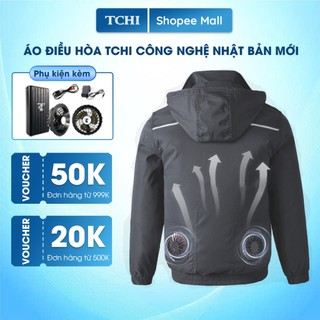 Áo Điều Hòa Có Mũ Tchi Chính Hãng Công Nghệ Nhật Bản Dung Lượng 60000 mAH Cực Khỏe Chạy 12-18H DH02